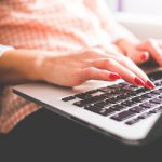 Content marketing: writer on laptop