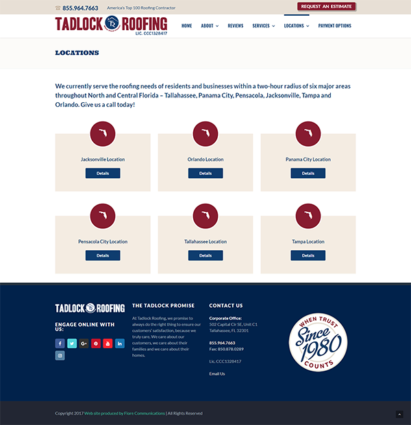 locationspage600px Tadlock Roofing locations page
