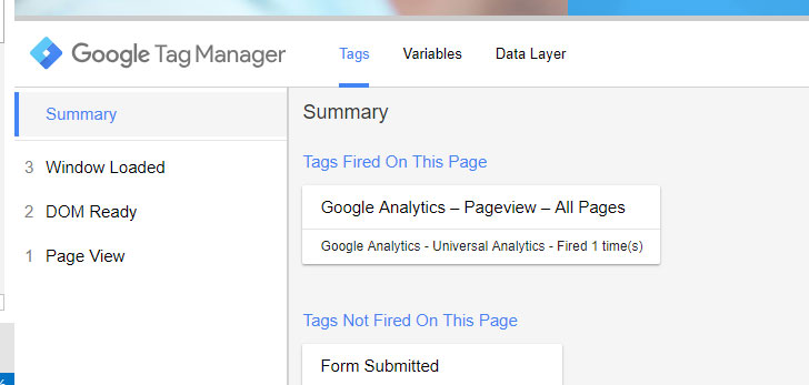 Google Tag Manager Debugger