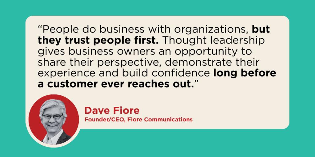 The Value of Thought Leadership Fiore Communications